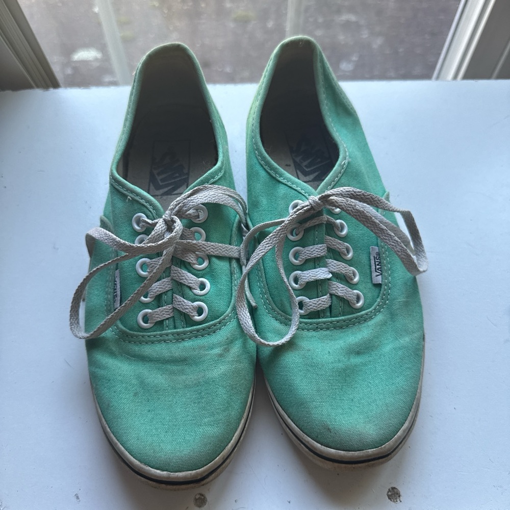 Vans Teal Canvas Sneakers